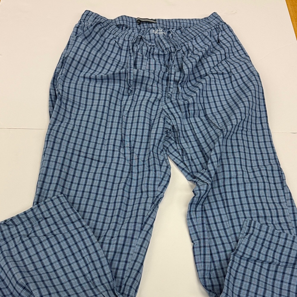 Nautica Blue Plaid Men's pajama pants